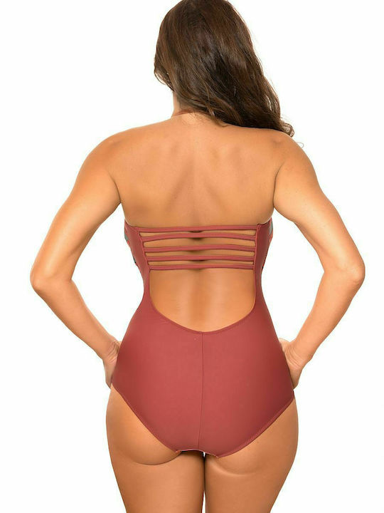 Marko Striped Halterneck Swimsuit Multicolour