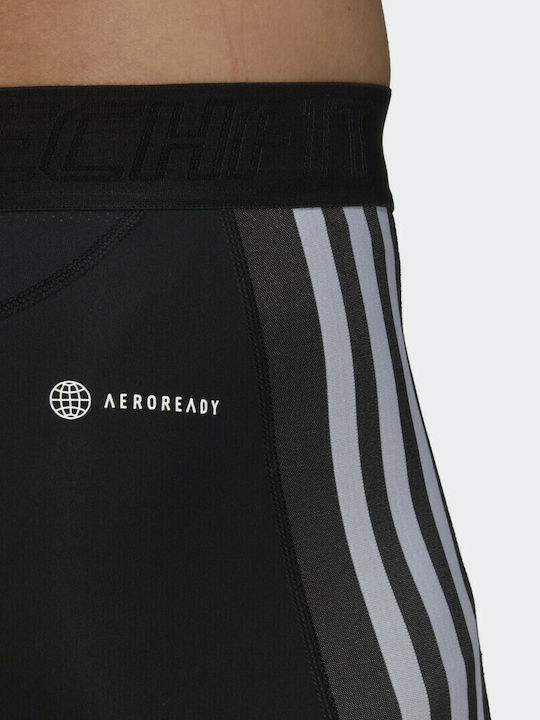 adidas Stripes Training Ανδρικό Αθλητικό Κολάν Compression Κοντό Μαύρο