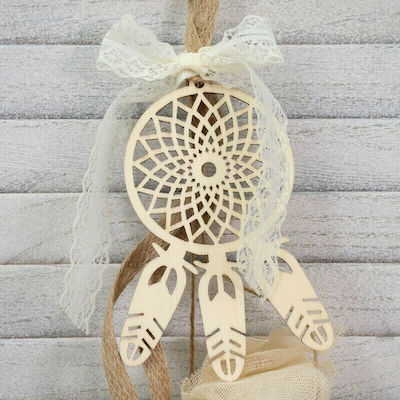 Christening Favor with Decorative Item Ονειροπαγιδα made of Wood