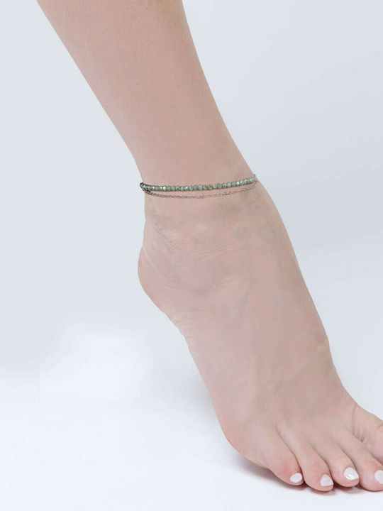 Luca Barra Fußarmband aus Edelstahl Stahl 21cm