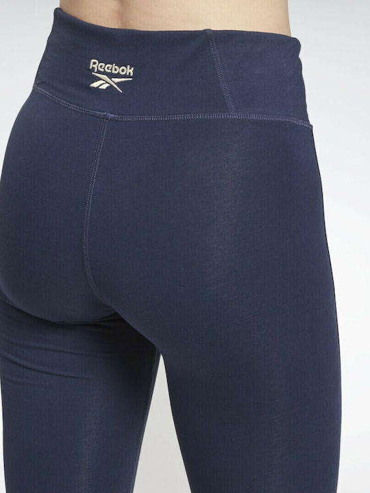 Schulung Frauen Lang Leggings Hochgeschnitten Vector Navy