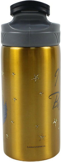 Gim Unicorn Kids Water Bottle Unicorn Plastic with Straw Gold 500ml