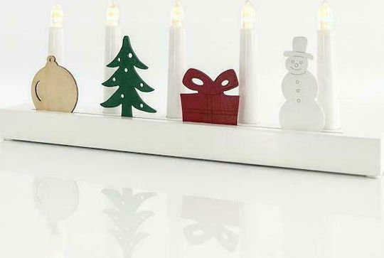 Eurolamp The translated Liquid template in German language: Weihnachtskerzen & Kerzenständer Kerzenleuchter Weiß 14.5x38.5cm.