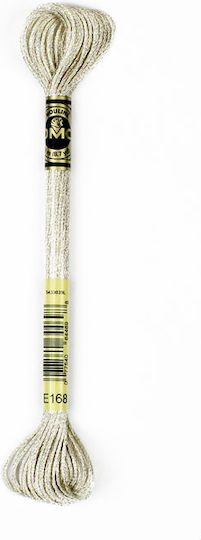 DMC Thread Embroidery Mouliné Effet Lumière Cotton E168 Silver 8m