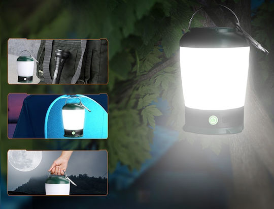 Superfire Φανάρι Led Επαναφορτιζόμενο για Camping με Φακό & Powerbank 320lm 9W