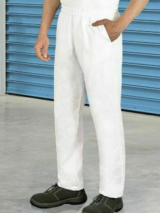 Valento Clarim Work Trousers White made of Cotton