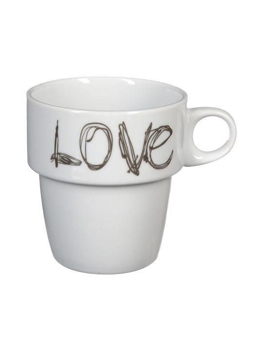 Secret de Gourmet Love Σετ Φλιτζάνια Καφέ Κεραμικά Πολύχρωμα 260ml 6τμχ