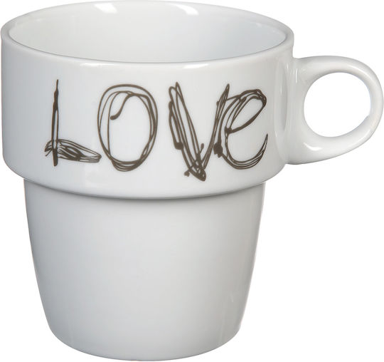 Secret de Gourmet Love Set Căni Maro De ceramică Multicolore 260ml 6buc