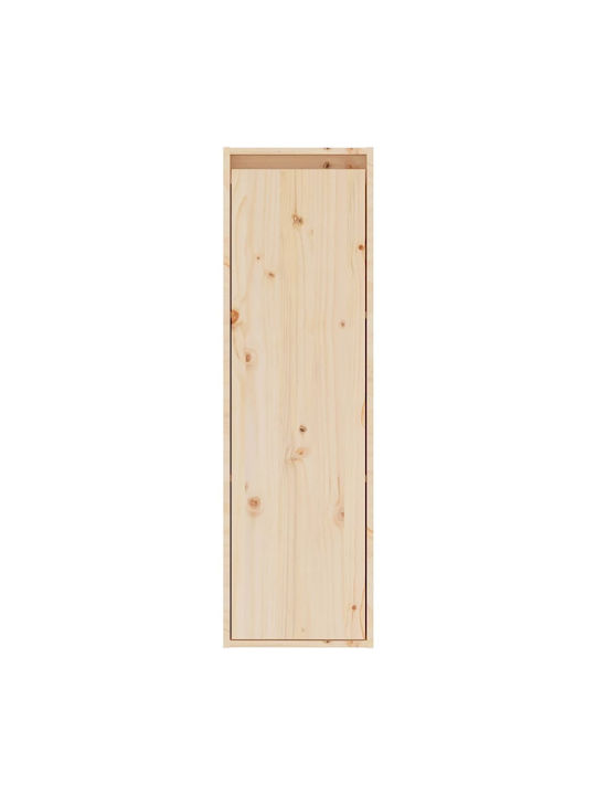 Wall-Mounted Living Room Cabinet Made of Brown Solid Wood 30x30x100cm
