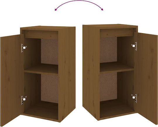 Dulap Suspendat pentru Sufragerie din Lemn Masiv Maro Miere 30x30x60 cm