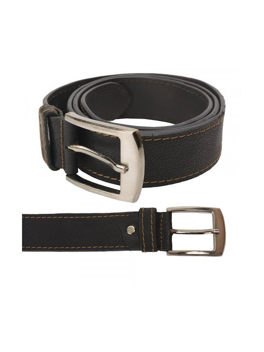 Impex Leather Belt Dark Brown with stitching