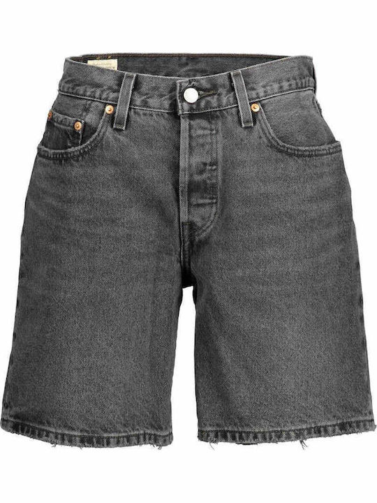 501 Women's Bermuda Shorts Jean Black Worn In - Black
