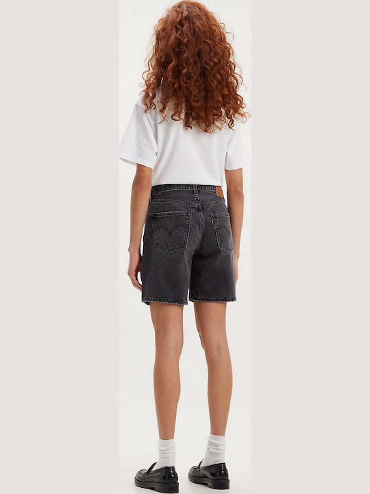 501 Women's Bermuda Shorts Jean Black Worn In - Black