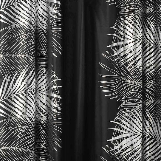 Orbella Κουρτίνα Μπάνιου Υφασμάτινη 180x200 cm Noir/ Argent Orbella Κουρτίνα Μπάνιου Υφασμάτινη 180x200 cm Noir/ Argent