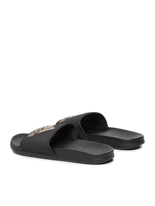 Adilette Cloudfoam Plus Logo Men's Slides Gold Metallic