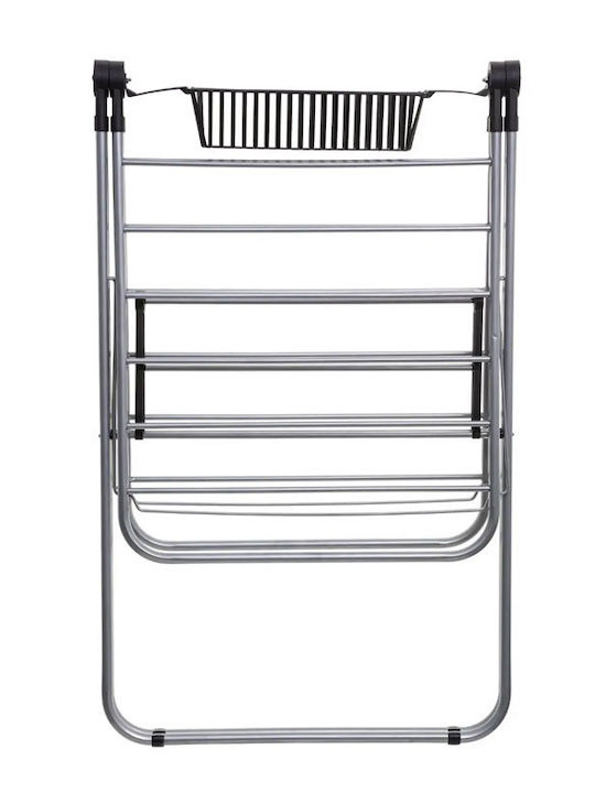 5Five Accona Plus Stainless Steel Folding Floor Clothes Drying Rack with Hanging Length 13m