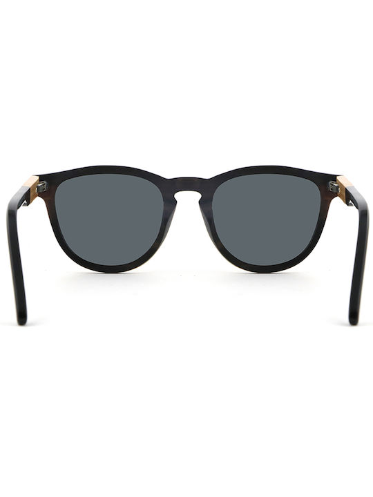Daponte Sonnenbrillen mit Schwarz Rahmen und Gray Polarisiert Linse DAP006EA 4