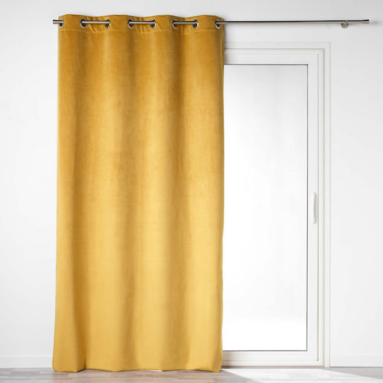 Douceur d'Intérieur L-C Velounight Verdunkelung mit Grommets Gelb 135x260cm
