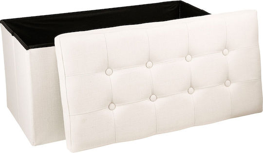Lysandre Beige Stoff Bankhocker Mit Stauraum 76x38x38cm