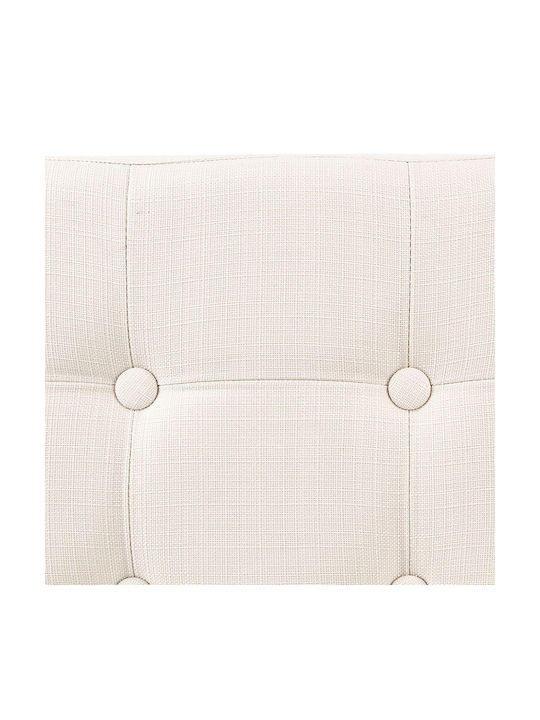Bench Stool with Storage Space Upholstered with Fabric Lysandre Beige 76x38x38cm