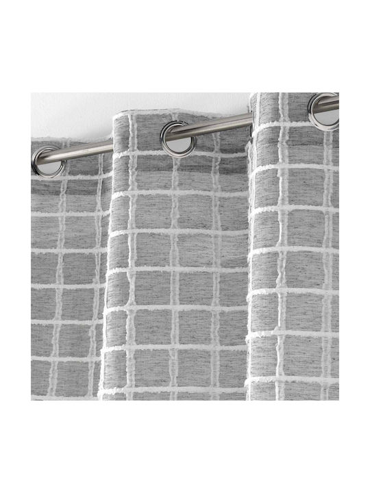 Curtain with Grommets L-C Karrona Anthracite 140x240cm