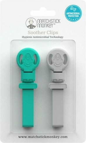 Matchstick Monkey Clip Schnuller aus Silikon Mehrfarbig