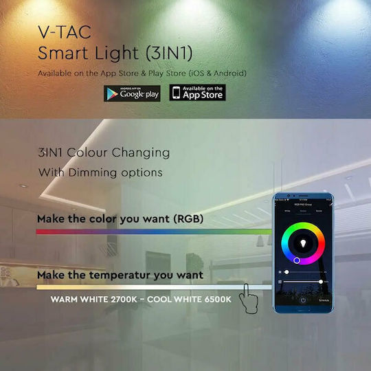 V-TAC Drahtlos RGBW Controller Wi-Fi mit Fernbedienung Handwerkzeug 2900