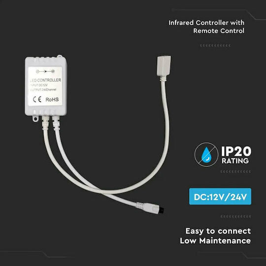 V-TAC Fără fir RGBW și RGB Controller cu Telecomandă de Mână 2899