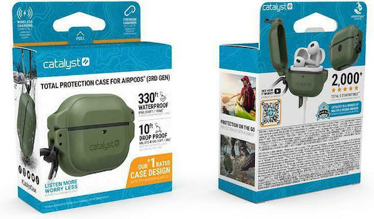 Catalyst Total Protection Калъф с кука Army Green за Apple AirPods 3