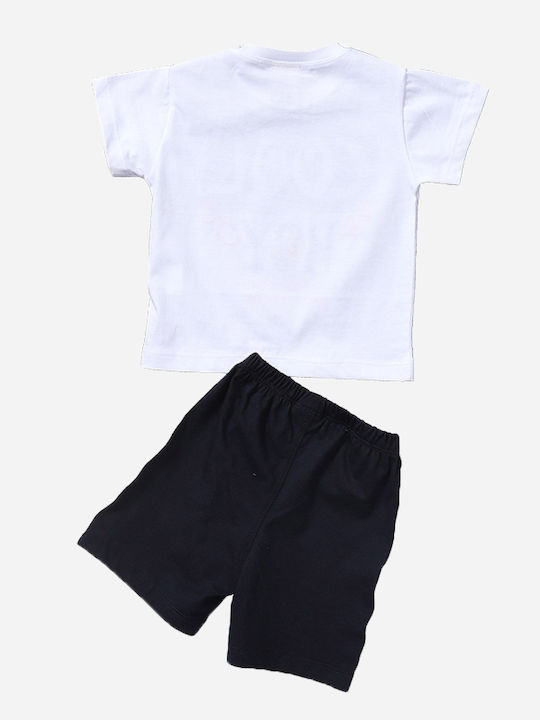 Matoufrance Kinder Set mit Shorts Sommer 2Stück Weiß