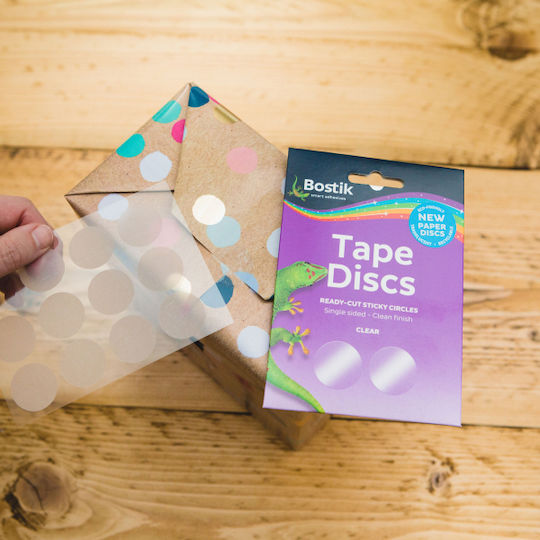 Bostik Κόλλα Αυτοκόλλητο Tape Disks Clear 120pads για Χαρτί