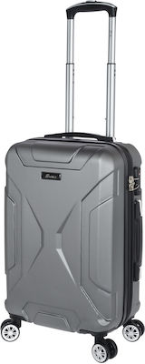 Diplomat Medium Travel Suitcase Hard Gray with 4 Wheels Height 58cm