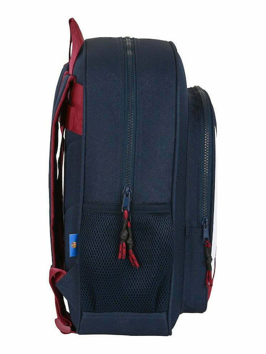 F.C. Barcelona F.C. Barcelona Ghiozdan De Școală Primară De Spate Cu Husă Pentru Sticlă De Apă Albastru 12 Litri 38 x 12 x 38 cm