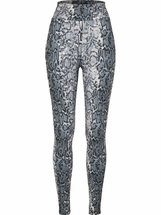 Women's Long Legging  Waisted Grey Snake