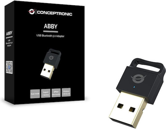 Conceptronic USB Bluetooth 5.0 Adapter με Εμβέλεια 20m (ABBY06B)