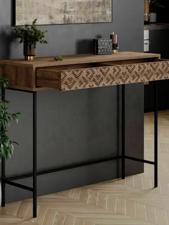 Elettra Konsole Walnut / Black L110xB35.5xH90cm