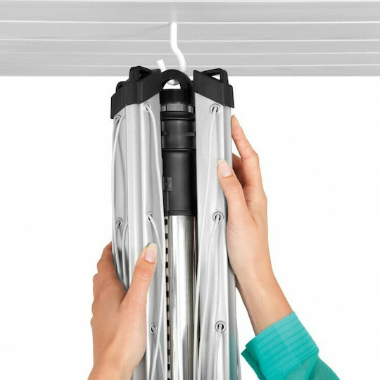 Brabantia Lift-O-Matic Πτυσσόμενη Απλώστρα Δαπέδου για το Κήπο Μεταλλική με Μήκος Απλώματος 50m