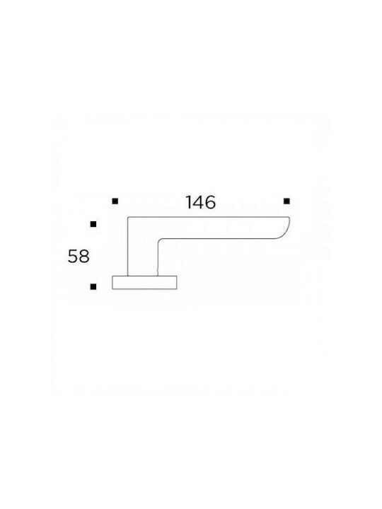 Convex Lever Middle Door with Rosette 2005 2005RORS24S24 Pair with Rosette Chrome