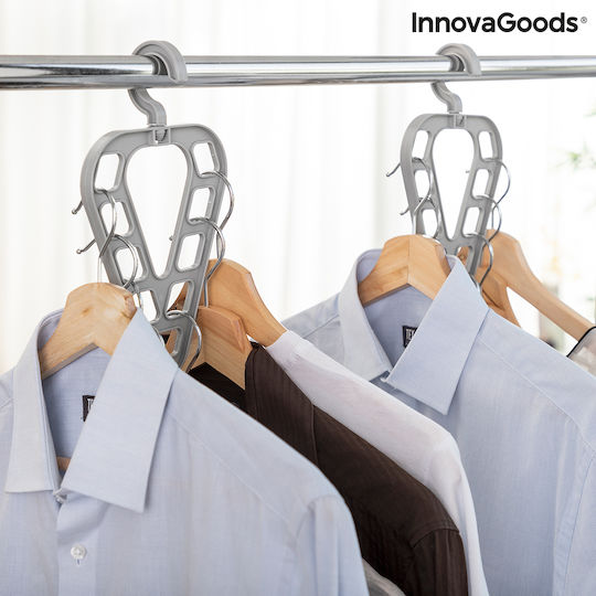 InnovaGoods Orzer Κρεμάστρα Ντουλάπας για Φουλάρια Πλαστική Γκρι V0103535 2τμχ