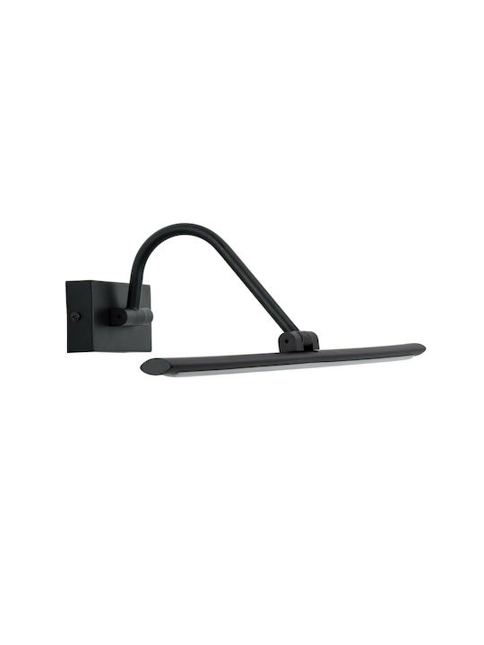 GloboStar Mira Modern Lamp Bathroom with Integrated LED and Natural White Light Black 60x13cm