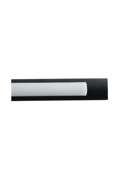 GloboStar Mira Modern Lamp Bathroom with Integrated LED and Natural White Light Black 60x13cm