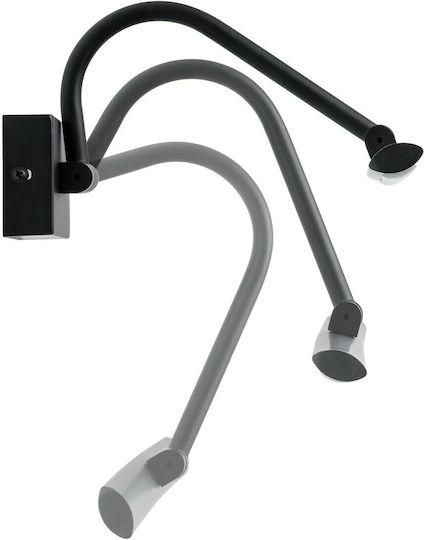 GloboStar Mira Modern Leuchte Badezimmer mit Integrierter LED und Neutralweißes Licht Schwarz 60x13cm
