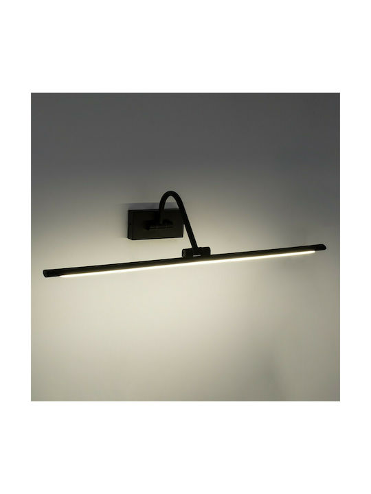 GloboStar Mira Modern Lamp Bathroom with Integrated LED and Natural White Light Black 60x13cm