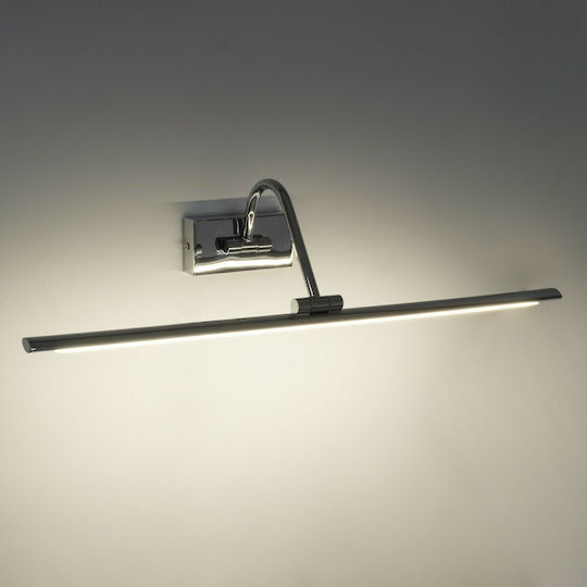 GloboStar Mira Modern Leuchte Badezimmer mit Integrierter LED und Neutralweißes Licht Silber 60x13cm