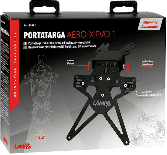 Lampa Βάση Πινακίδας Μοτοσυκλέτας Aero-X Evo 1 για Βάση Στήριξης Πινακίδας