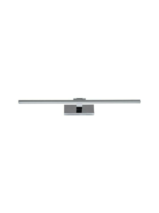 GloboStar Ellis Modern Lamp Bathroom with Integrated LED and Natural White Light Silver 60x6cm