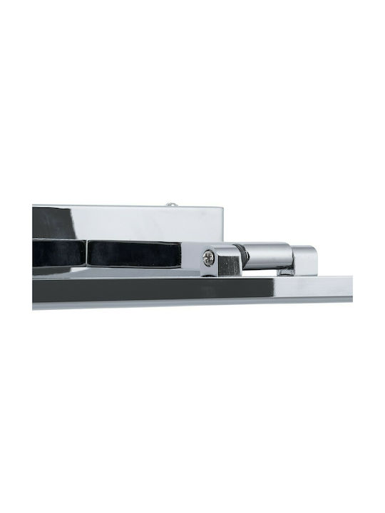 GloboStar Ellis Modern Lamp Bathroom with Integrated LED and Natural White Light Silver 60x6cm