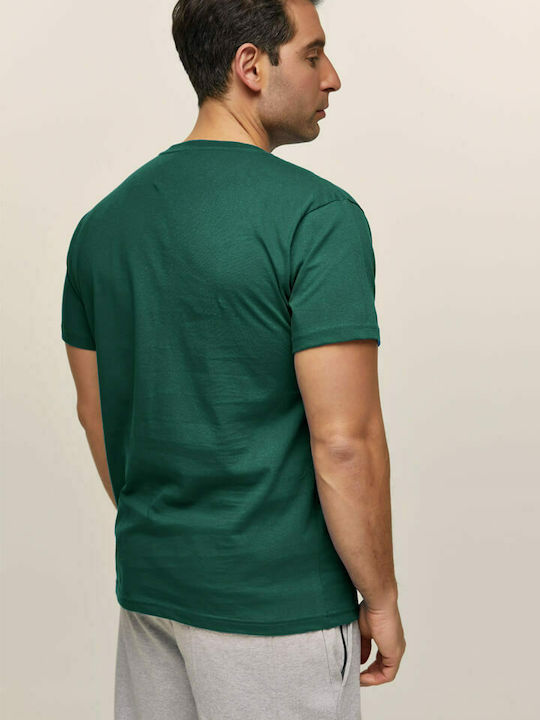 Bodymove T-shirt Bărbătesc cu Mânecă Scurtă Forest Green