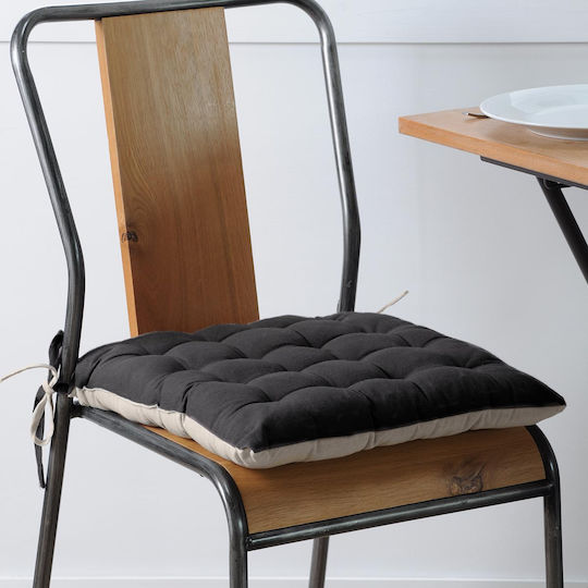S-F Duo Καρέκλας Κήπου Noir / Lin 40x40εκ.