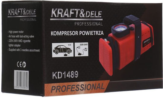 Kraft & Dele Car Tire Pump KD-1489 200PSI with Cable 12V